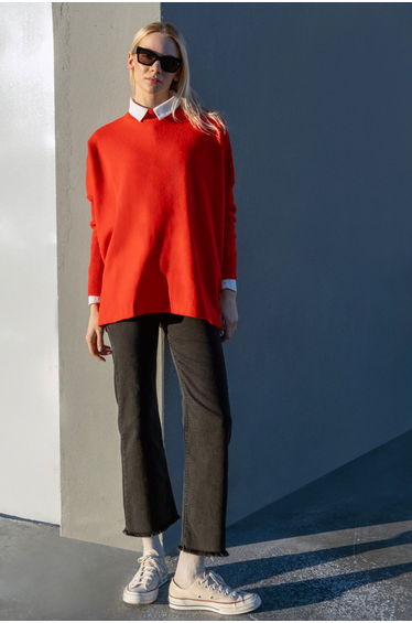 DROP SHOULDER KNIT TUNIC