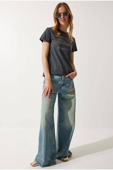 Women's Smoky Printed 100% Cotton Knitted T-Shirt