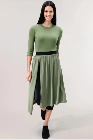 Twirl Studio Skirt - CORE MUSK GREEN