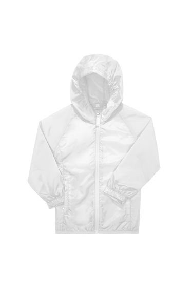 B&C Childrens/Kids #Reset Windbreaker - White