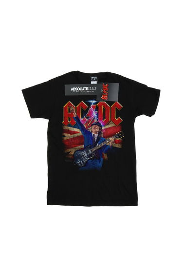 AC/DC Boys Angus Union Flag Lightning T-Shirt - Black