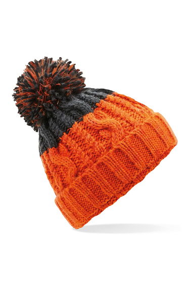 Beechfield Unisex Adults Apres Cuffed Beanie - Orange/Graphite Grey