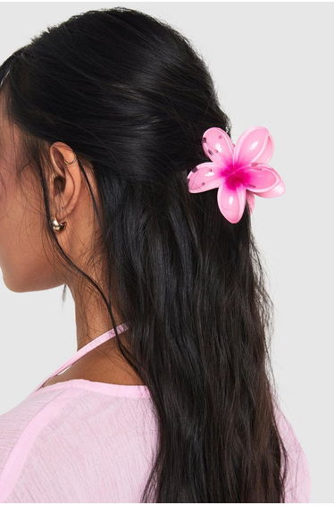 Large Flower Claw Clip - baby pink