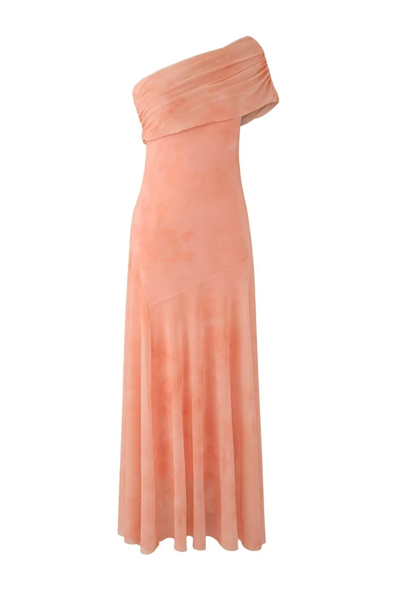 Light Orange Patterned Asymmetrical Collar Woven Maxi Evening Night Graduation  Dress Trendyol Orange : Evening Dresses : VogaCloset Saudi Arabia
