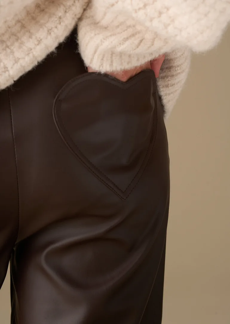 Alana Faux Leather Trousers - 3