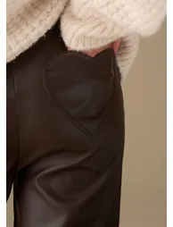 Alana Faux Leather Trousers - 3
