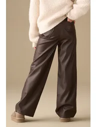 Alana Faux Leather Trousers - 2
