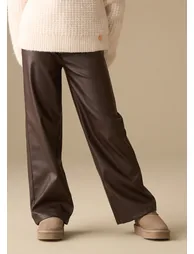Alana Faux Leather Trousers - 1