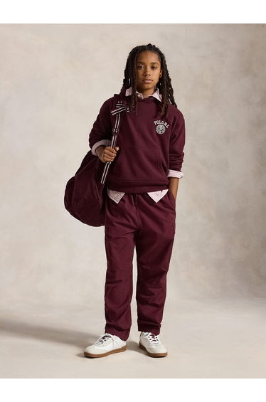 Ralph Lauren Boys Polo Logo Hoodie in Red