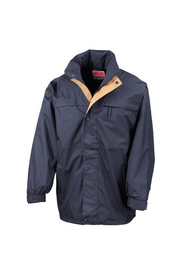 Result Mens Midweight Multi-Functional Waterproof Jacket - Navy/Sand
