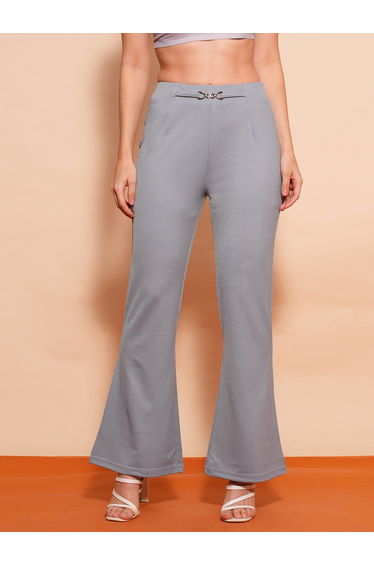 Solid High-Rise Stretchy Slim Fit Treggings