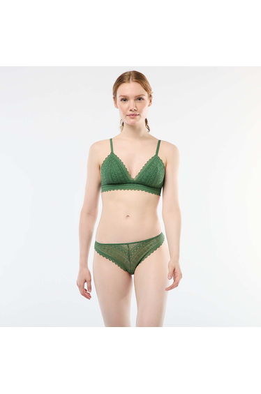 Lace Triangle Bra GREEN