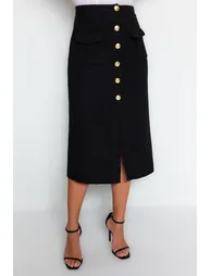 Skirt - Black - Midi - 4