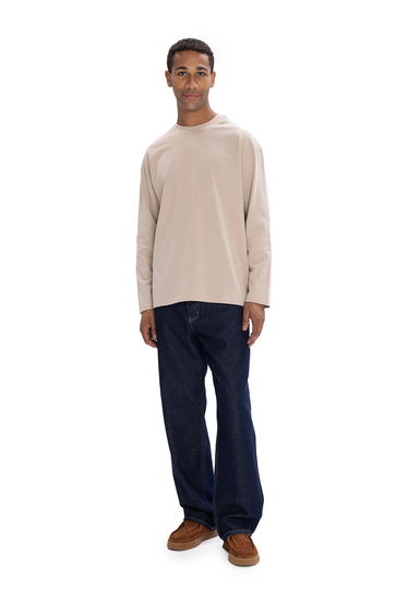 GIESTO Men's Cotton Crew Neck Long Sleeve T-Shirt