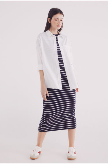 Oversized poplin shirt