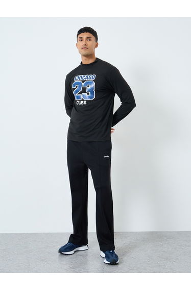 Black Chicago Cubs Graphic Slim Fit T-Shirt