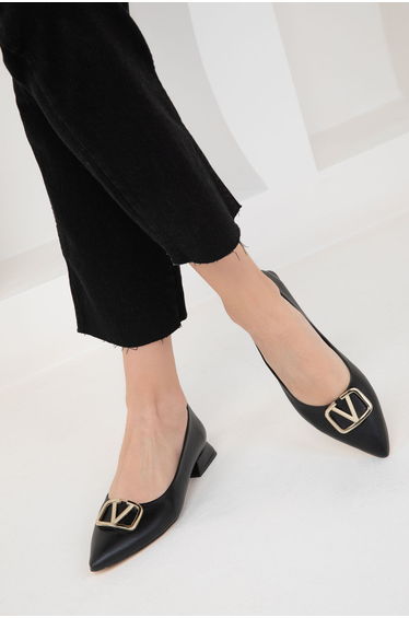 Classic Black Women's Heeled Shoes -