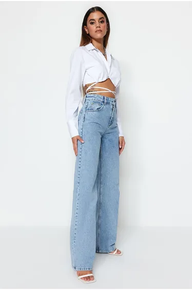 Jeans - Blue - Wide leg