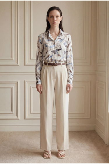 MY FASHION Printed Button-Up Shirt