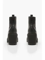 Wide Fit Chunky Block Heel Chelsea Boots - black - 3