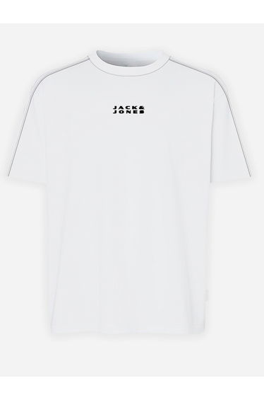 JCOSTANCE Minimal Text Print Crew Neck T-Shirt
