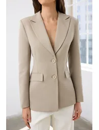 Mink Blazer Jacket - 2