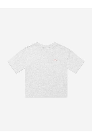 New Balance Girls Small Logo Jersey T-Shirt in Grey