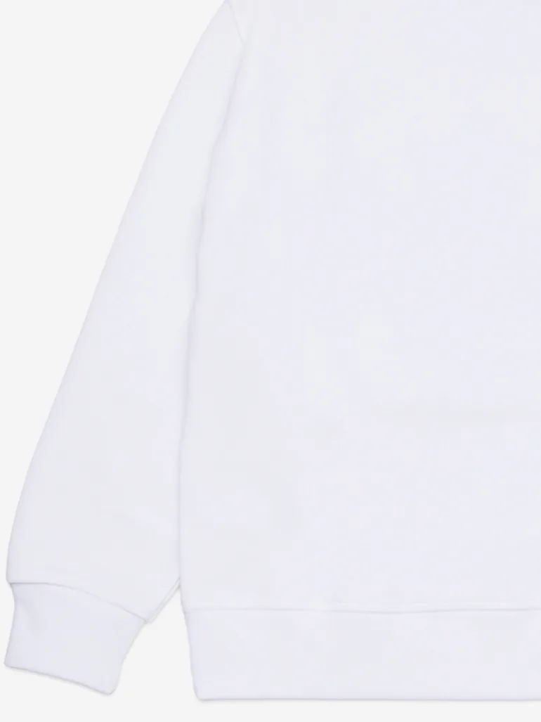 سويتشيرت أطفال بطبعة شعار لون أبيض - 3
