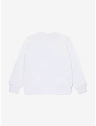 سويتشيرت أطفال بطبعة شعار لون أبيض - 1