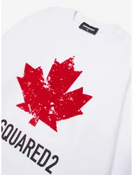 سويتشيرت أطفال بطبعة شعار لون أبيض - 2