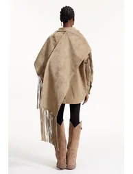 Elmer Suede Scarf Fringe Jacket - 4