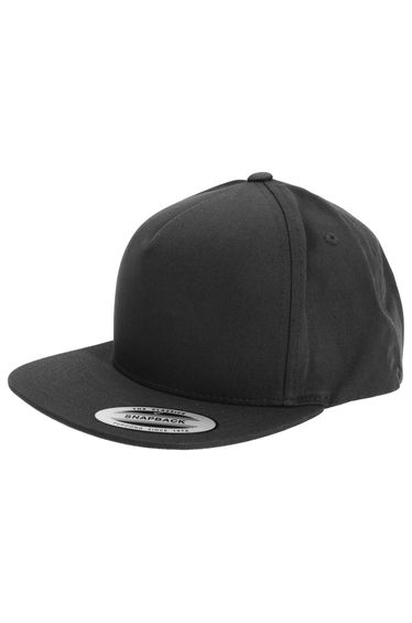 Yupoong Flexfit Unisex Plain Classic 5 Panel Snapback Cap (Pack of 2) - Black