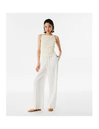 Backless t-shirt with knitted straps - 1