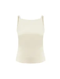 Backless t-shirt with knitted straps - 2