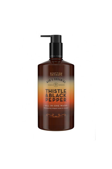 Scottish Fine Soaps Thistle & Black Pepper All In One Wash 500ml Pump