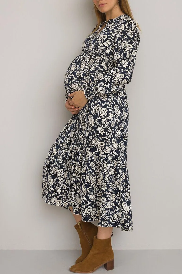 Floral Maternity Midaxi Dress
