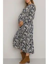 Floral Maternity Midaxi Dress