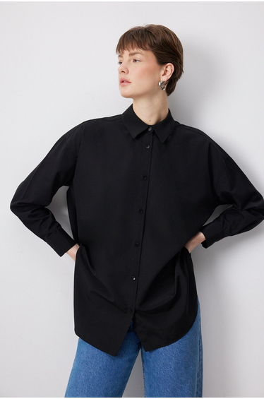 RELAXED FIT POPLIN SHIRT