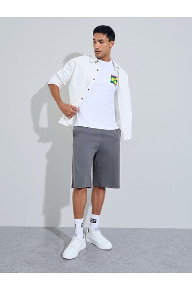 Men Oversized Cotton Blend T-Shirt and Shorts Set