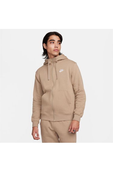 Nike Mens Sportswear Club Full Zip Hoodie - Khaki Green