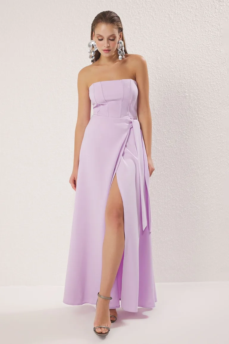 graduation dresses reformation Fancy Light Blue Lace Prom Dresses V Neck Girls Graduation Dress Long –  Siaoryne main image 1