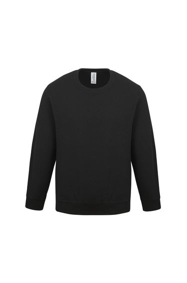 AWDis Just Hoods Childrens/Kids Plain Crew Neck Sweatshirt - Deep Black