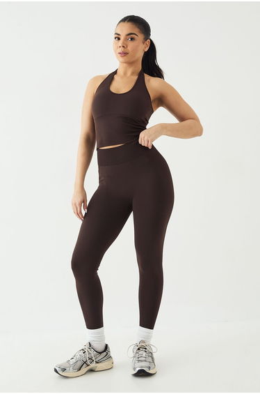 DSGN Studio Sport Contour Discreet Scrunch Seamless Legging - coffee bean