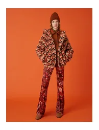 Aslıhan Malbora X - Plush Jacket with a Hooded Pocket.