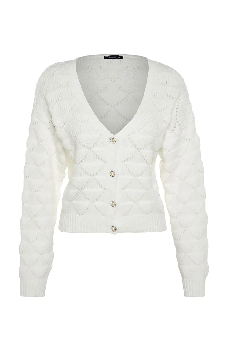 Cardigan - Ecru - Regular fit - 5