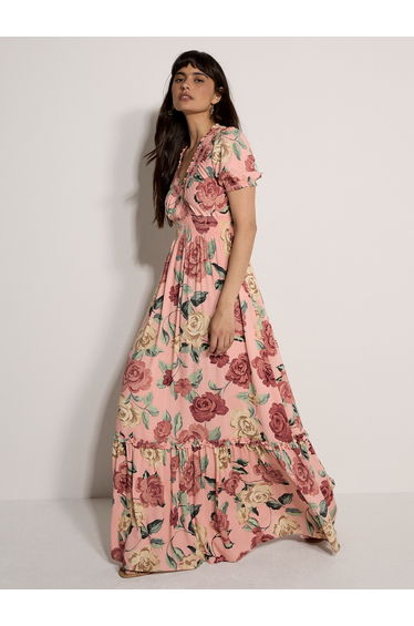 Chloe Floral Wrap Maxi Dress