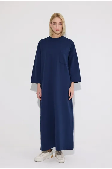 فستان محبوك بجيوب