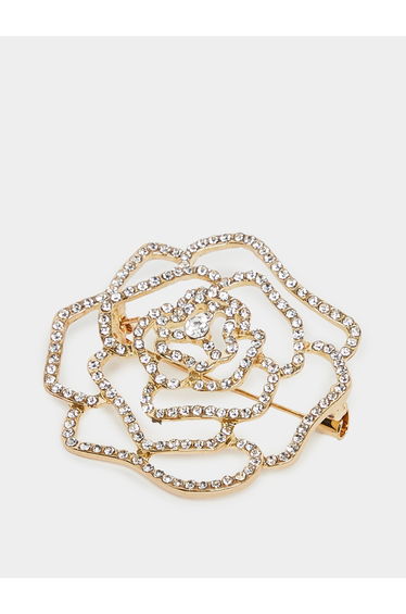 Embellished Floral Brooch