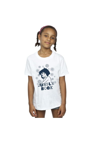 Jungle Book Girls Mowgli Flowers T-Shirt - White
