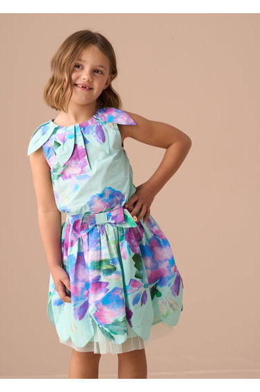 Darcy Mint Petal Print Skirt